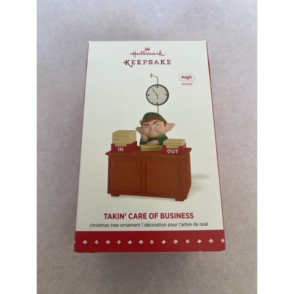 Hallmark Other - Hallmark Keepsake Ornament Takin' Care of Business Magic Sound Elf Christmas NIB